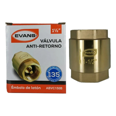 Álvula Check Marca Evans De 1-1\u002F2 Con Asiento De Bronce | Envío gratis