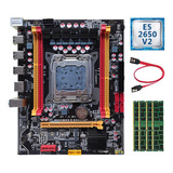 Placa Base X79 Pc+cpu E5 2650 V2+4 Cables Ddr3 De 4 Gb De Ra