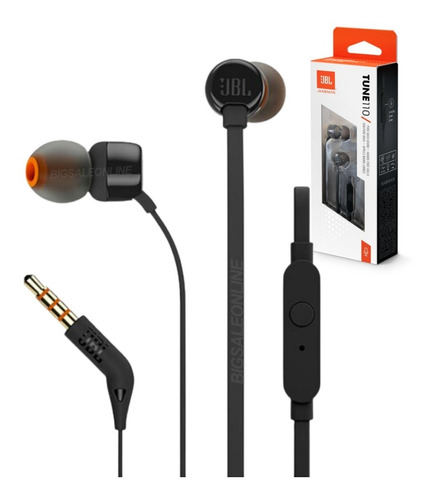 Auriculares Jbl T110 Bass Con Manos Libres Y Control Música