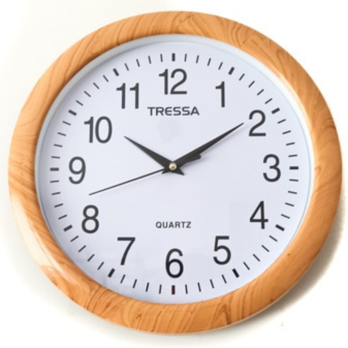 Reloj De Pared Tressa Rp101 Caja De Plástico Diámetro 28cm