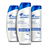 Pack X3 Shampoo Head&shoulders Limpieza Renovadora 375ml C/u