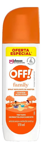 Repelente Mosquitos Dengue Off Family Naranja Spray Nuevo