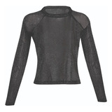 Blusa Para Mujer Trevo Negro Transparente 929-67