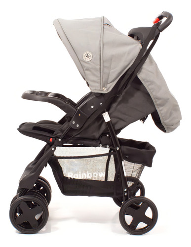 Cochecito Para Bebé Carrito Rainbow Dinamic Color Gris Color Del Chasis Negro