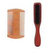 Juego De Cepillos Para Barba, Kit De Bigote De Doble Cara, B