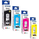 Pack De Tinta Epson 544 Original Para Ecotank L3110