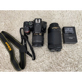  Nikon Kit D5600 + Lente18-55mm Vr + Lente 70-300mm