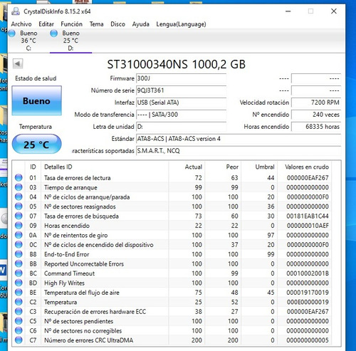 Disco Duro 1tb Sata  3.5 Pc,  Seagate Al 100% Probado 70.000