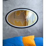 Cuadro Acrílico Espejo Logo Batman Irrompible 40cm X 30cm 