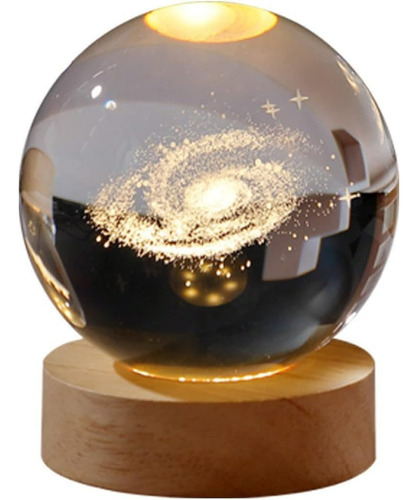 Galaxia Universo 3d Bola De Cristal Luz Noche Modelo Planeta