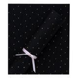 Papeles Negro Teñido Masa -foil Cirulo Dorado -a4-220 Gr-10u