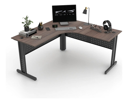 Mesa 1.60x1.20 Delta Para Escritório Em L - Kasmobile