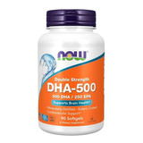 Now Foods Dha - 500 Doble Fuerza 90 Softgels Sfn Sabor Sin Sabor