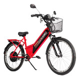 Bicicleta Elétrica - Confort - 800w - Vermelha - Duos Bikes