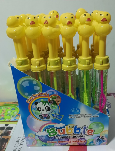 Pack Por 24 Burbujas Con Liquido De Pato 25cm Juego Niños
