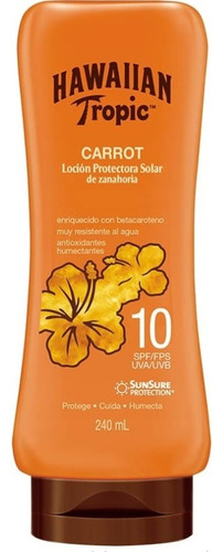 Hawaiian Tropic Bronceador Ideal Con Betacaroteno 10 Fps