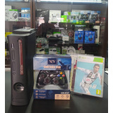 Xbox 360 Elite 120gb Lt Preto/01 Controle Com Fio/05 Jogos Físico.