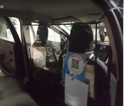 Protector Mampara Barrera Sanitaria Taxi Remis Uber Pvc