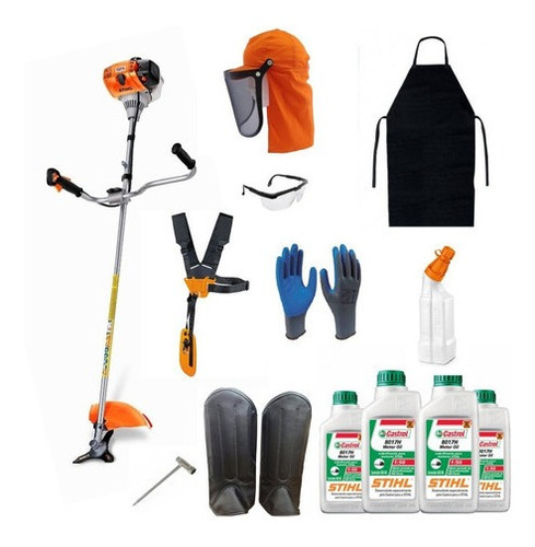 Roçadeira Stihl Fs120 Original Epis Mais Frascos De Oleo Nf