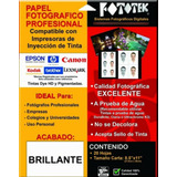 Papel Fotográfico Profesional Carta Brillante Rc 20 Hojas