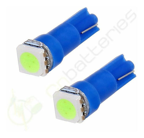 2x Focos T5 Mini Pellizco Para Tablero 1 Smd Led Azul 12v 1w