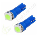 2x Focos T5 Mini Pellizco Para Tablero 1 Smd Led Azul 12v 1w