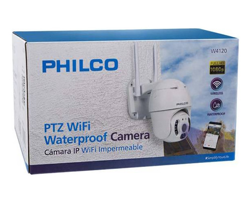 Cámara Ip De Seguridad Philco Para Exteriores Wifi 360°