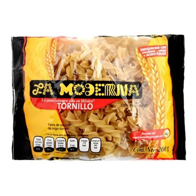 La Moderna Pasta Para Sopa Tornillo 200 Gramos | MercadoLibre