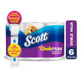 Papel Higiénico Scott Rindemax Doble Hoja 6 Un De 30 M