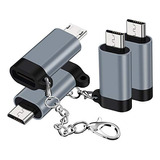 Adaptador Usb C A Micro Usb, (4-pack) Tipo C Hembra A Micro