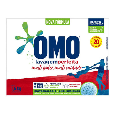 Omo Lavagem Perfeita sabão em pó caixa 1.6kg | MercadoLivre