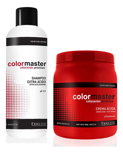 Fidelité Kit Colormaster Shampoo + Crema Extra Ácida 