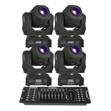 Kit 4 Moving Head Led 60w 8 Desenhos 8 Cores + Mesa Dmx 192