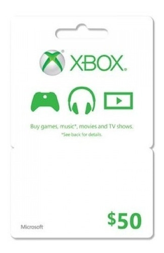Tarjeta Xbox 50 Usd Entrega En Minutos
