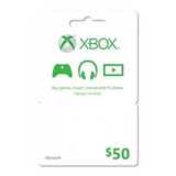 Tarjeta Xbox 50 Usd Entrega En Minutos