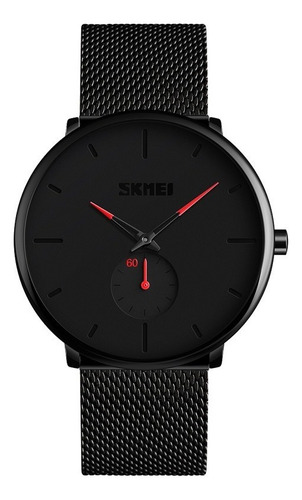 Skmei 9185 Reloj Unisex Acero Negro De Lujo