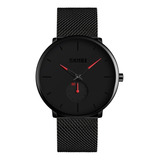 Skmei 9185 Reloj Unisex Acero Negro De Lujo