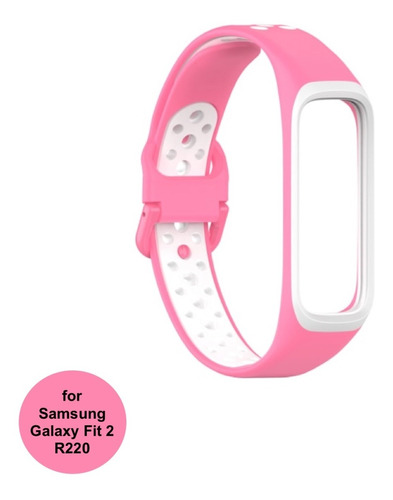 Correa De Silicona Para Samsung Galaxy Fit 2 R220 Pink White