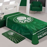 Cobertor Solteiro Palmeiras Licenciado 1,5m X 2,20m