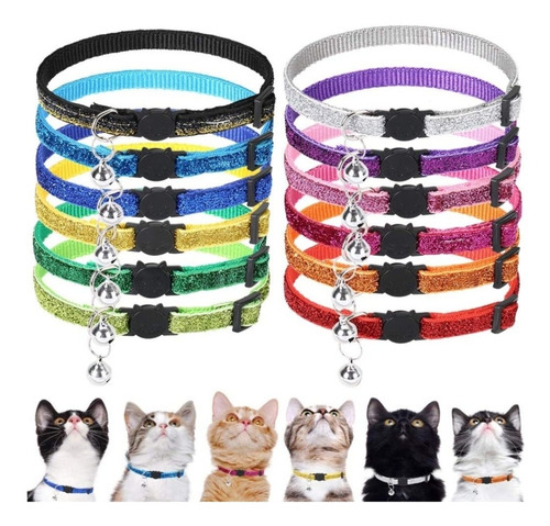 Collar Brillante Para Perros Pequeños O Gatos Cascabel