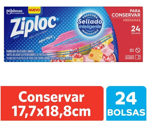 Bolsa Hermetica Ziploc Paquete X 24u