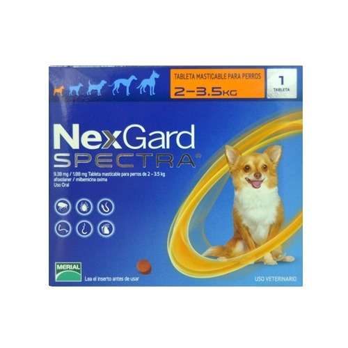 Nexgard Spectra 2 - 3.5kg Parásitos Pulgas Garrapatas 