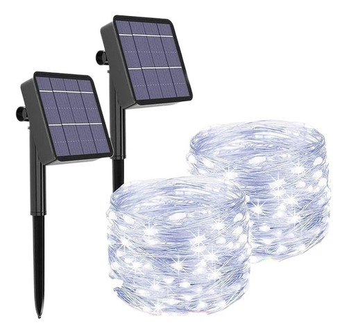 2 Unidades De Cadena De Luz Solar 300led Lámpara De Hadas So