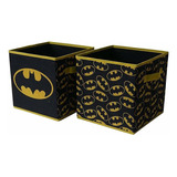 Cubo De Almacenamiento Plegable Batman, Negro (paquete De 2)