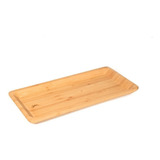 Bandeja Petisqueira De Bambu 25,5x13 Cm Cor Marrom-claro