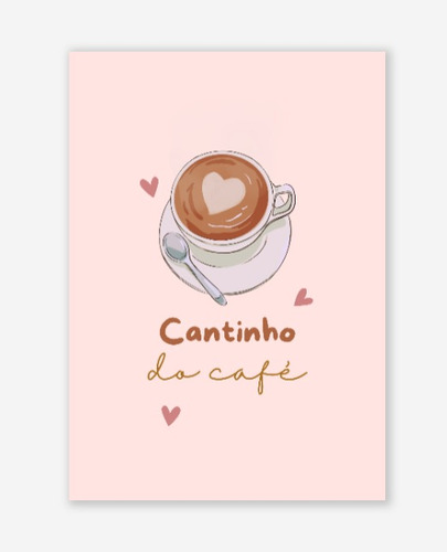 Cantinho Do Café - Placa Vertical Em Mdf A3