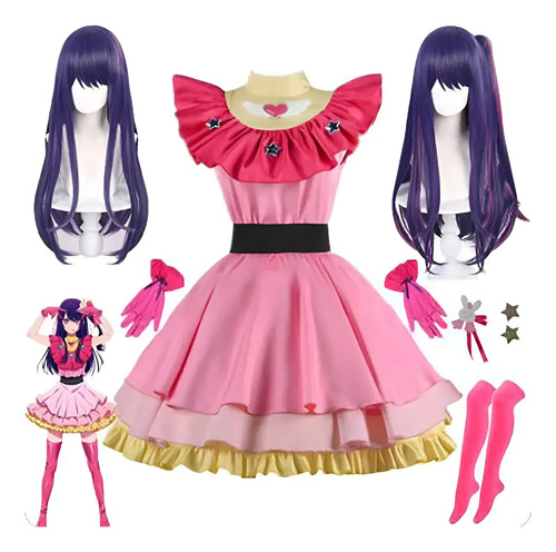 Ruby Hoshino Oshi No Ko Rubii Cosplay Disfraz Peluca Jk