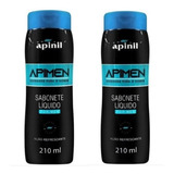 2 Sabonete Líquido Intimo Apimen Masculino 210ml Apinil Frag