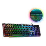 Teclado Gamer Semi Mecanico Barato Iluminado Rgb Em Ptbr