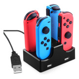 Estación De Carga Usb Controles Joy Con Para Nintendo Switch